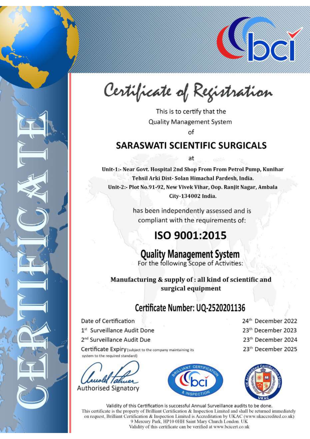 Registration Certificate